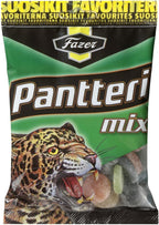 12 Bags x 180g of Fazer Pantteri Mix - Salty Liquorice - Salmiak - Fruity - Wine Gums - Candies - Sweets