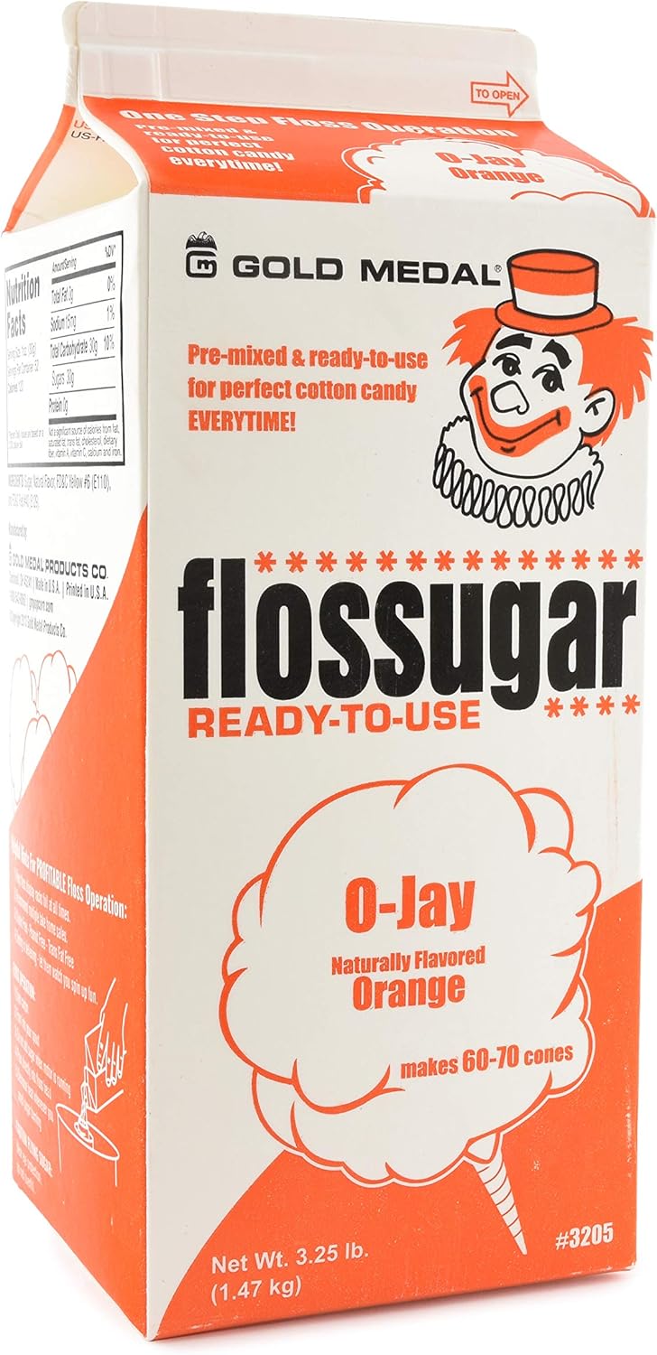 Flossugar Flavour: Orange, net wt. 3.25 lbs