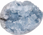 rockcloud Natural Raw Blue Celestite Mineral Healing Crystal Cluster Geode Irregular Home Decoration Gemstone Specimen Large