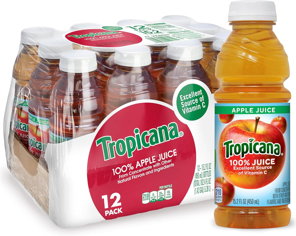 Tropicana 100% Juice Apple (Pack of 12)