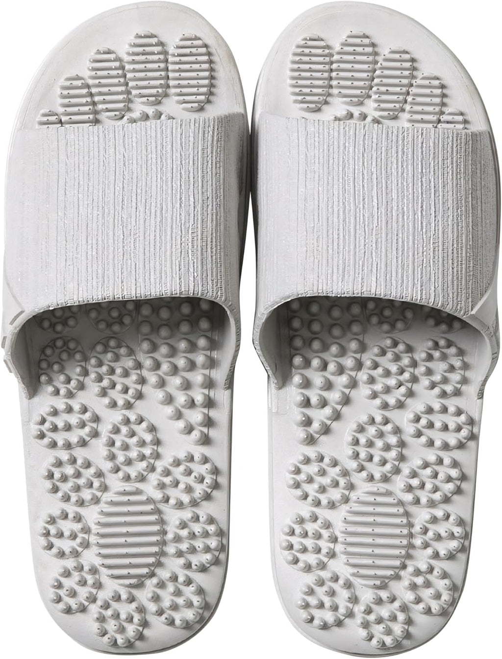 Acupressure Massage Slippers Therapeutic Reflexology Sandals for Foot Acupoint Massage Shiatsu Arch Pain Relief Non-Slip Massage Shoes for Bath Shower (Gray, 7.5-8)