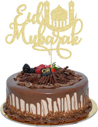 1 Pack Eid Mubarak Cake Topper Gold Glitter Moon Star Hajj Eid Cake Picks Islamic Muslim Festival Ramadam Kareem Party Cake Decorations Supplies