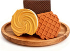 Cookie-Shaped Mini Notebook, 3-Pack, Cookie Design, Office and Travel Memo Pad (yellow)
