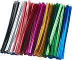 Tangyinrd 700pcs 4" Metallic Twist Ties, 7 Colors for Bakery, Candy Bags, Coffee Bags, Goodie Bags