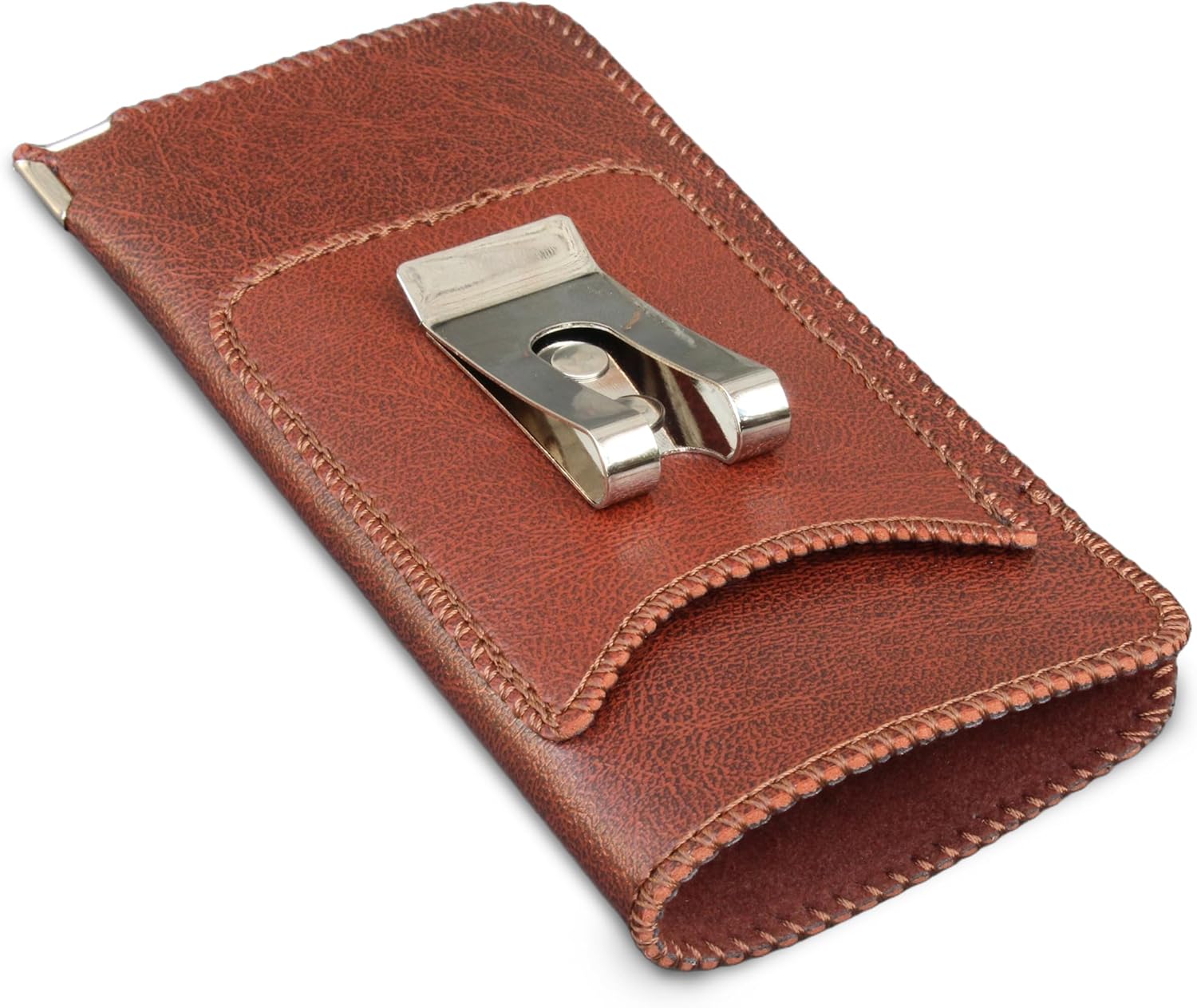Orsus Soft Glasses Case with Belt Clip & Card Pocket, PU Leather Eyeglass Sunglasses Case Pouch Felt Lining