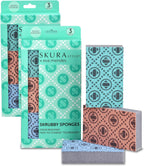 Skura Style x Eva Mendes Smart Kitchen Dish Sponges (Bulk 6 Pack) | Odor Free Non-Scratch Scrub Pad | Household Scrubber for Sink, Counters, Surfaces, Pots, Pans, Dishwashing | Color-Fade Change