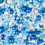 Blue Sprinkles for Cake Decorating 7ounce - Sprinkles for Cupcakes Topper Cookie - Galaxy Sprinkles Mix Cake Decorations for Kid's Birthday Christmas Party