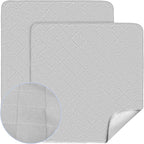 Waterproof Chair Pads for Incontinence Washable, 22" x 21" Under Pads for Adults Washable, 2 Pack Incontinence Chair Pads, Wheelchair Reusable Seat Pads Cover for Men, Women, Adults, Grey