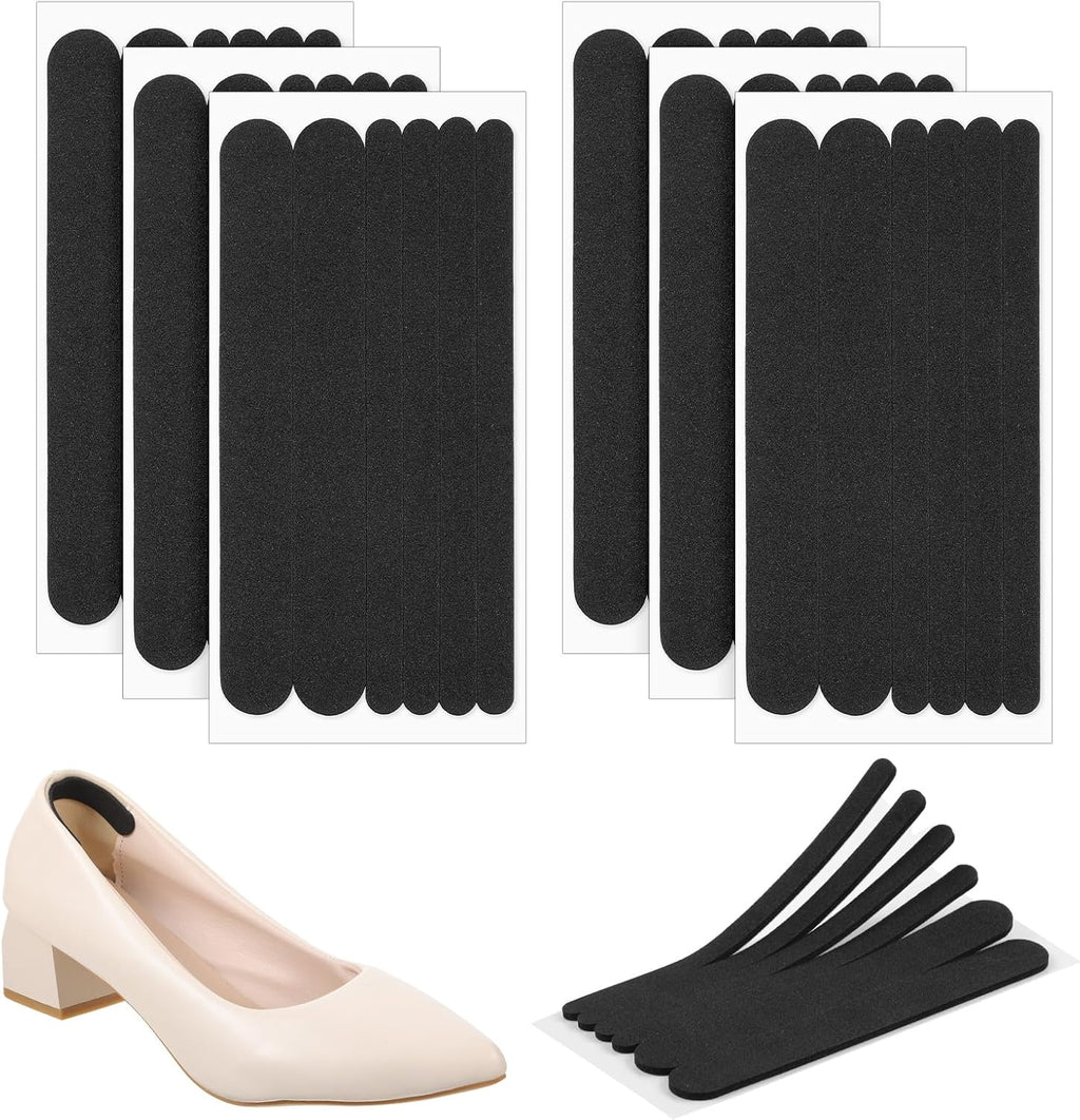 36Pcs Slingback Strap Grip Anti Slip Heel Cushion Straps Invisible Heel Strap Grip for Slingback Shoe Sandals High Heels (Black)
