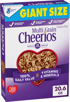 Multi Grain Cheerios, Heart Healthy Breakfast Cereal, Gluten Free, Giant Size, 20.6 oz
