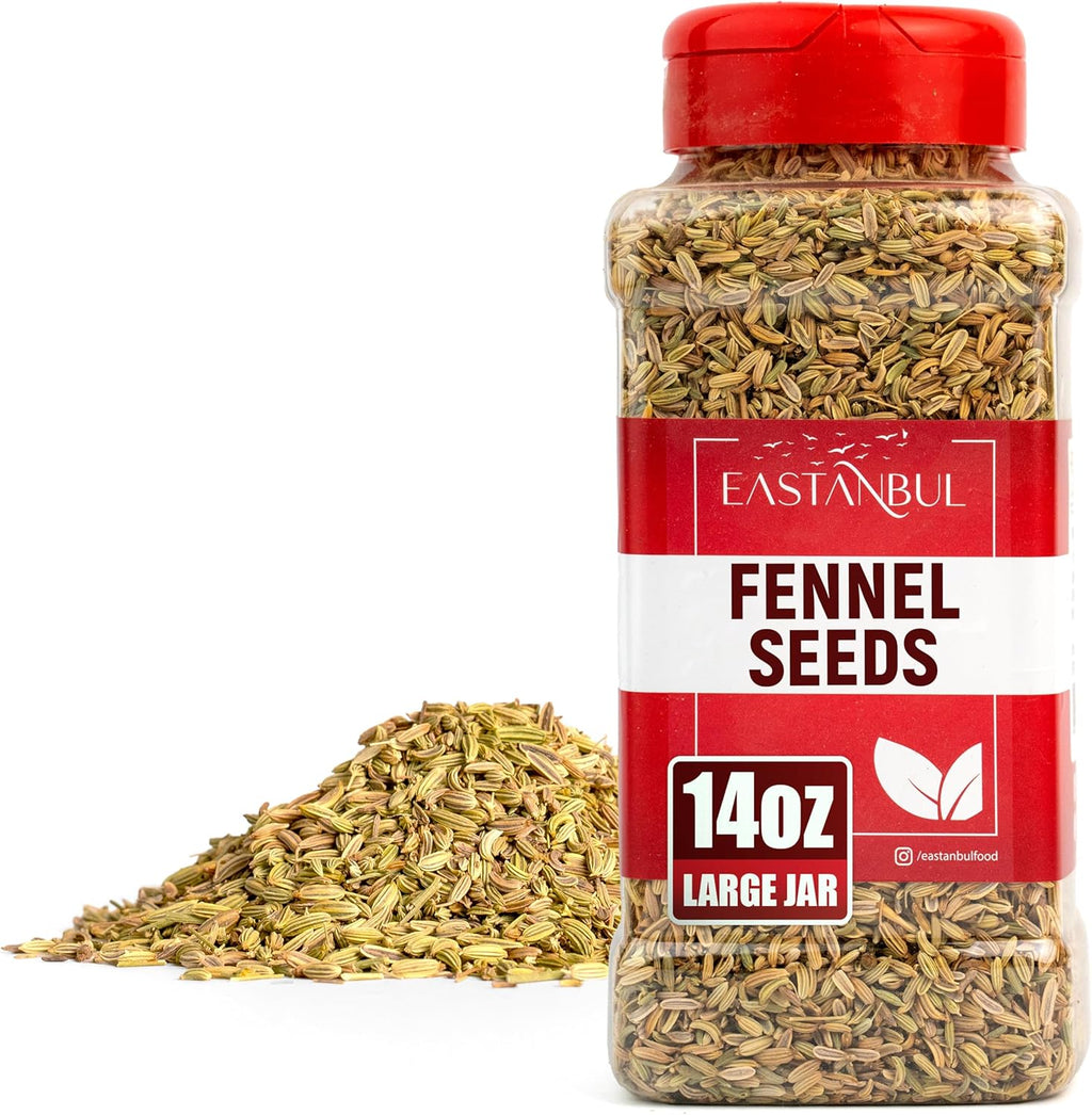Eastanbul Fennel Seed, 14.1oz, Loose Fennel Tea, Hinoja Hierba, Ayurvedic & Culinary Seeds for Cooking & Herbal Teas, Natural, Whole, Suitable to Obtain Ground, Vegan, Gluten Free, Non GMO