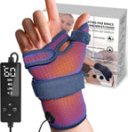 CREATRILL Thumb & Wrist Brace for Carpal Tunnel Relief, Electric Hand Heating Pad for CMC Joint Thumb Arthritis, Tendonitis, Wrist Support