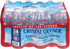 Crystal Geyser Natural Alpine Spring Water, Drinking Water Bottled at the Source, 16.9oz Bottles, 24-Pack