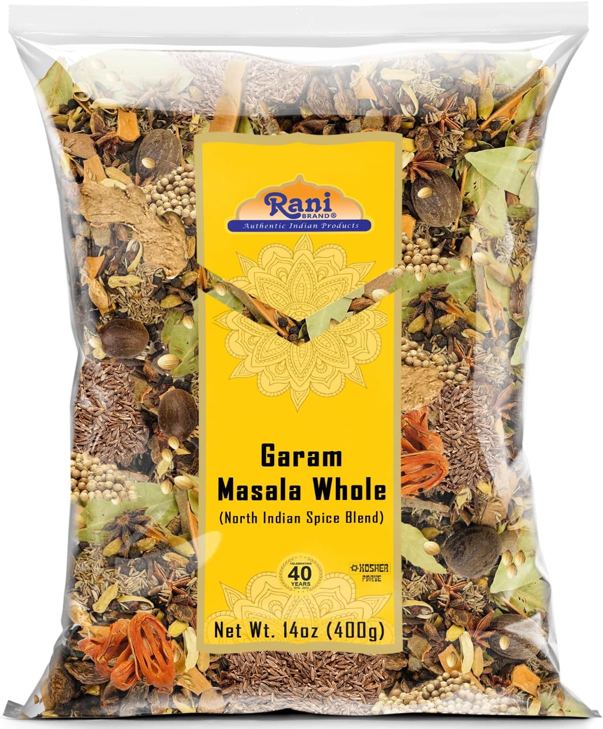 Rani Garam Masala Indian 11 Whole Spices Blend 14oz (400g) ~ All Natural, Salt-Free | Vegan | No Colors | Gluten Friendly | NON-GMO | Indian Origin