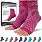 SB SOX Plantar Fasciitis Compression Socks – Arch Support Sleeve for Heel Pain Relief, Achilles Tendonitis & Foot Pain – Toeless Ankle Compression, All-Day Comfort (Pink, Medium)