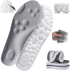4D Cloud Insole for Men & Women, Super Soft Memory Foam, U-Shape Arch Support, Shock Absorption, Anti-Fatigue, Gray, Unisex Adults, Insoles