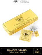 TWG Tea | Breakfast Earl Grey | Black Tea | Bergarmot | 15 Hand Sewn Cotton Teabags | Gift Set