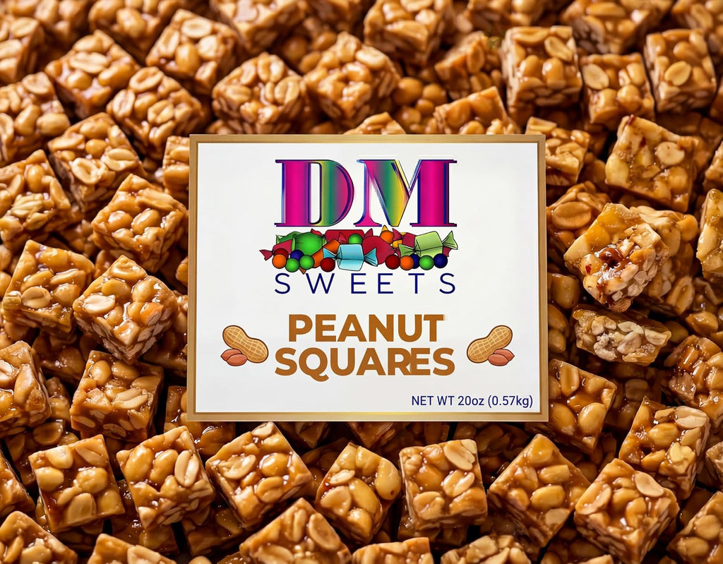 Old‑Fashioned Peanut Squares – 20 oz Resealable Bag – Crunchy Bites Made with Roasted Peanuts – Classic Retro Treat for Snacking, Candy Dishes & Gifts