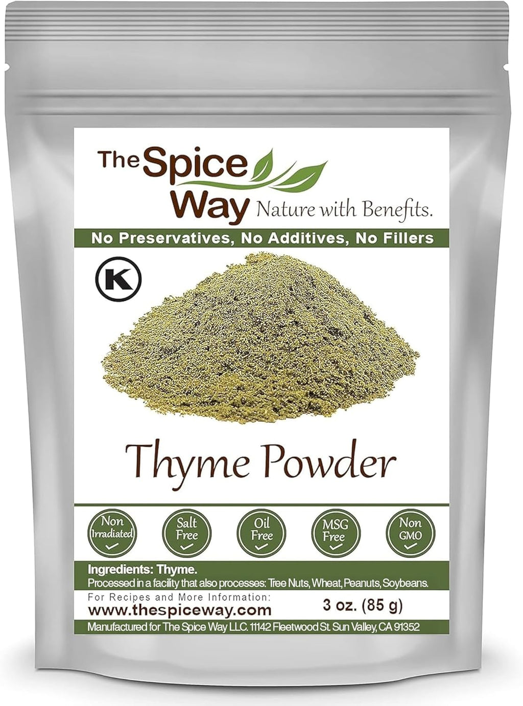 The Spice Way Thyme Seasoning Ground - (3 oz) Made from premium fresh thyme