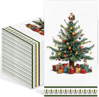 IANFEPH 100 Pcs Christmas Paper Napkin 3 Ply Disposable Bathroom Guest Hand Towels Xmas Tree Decorative Dinner Napkins for Winter Holiday Kitchen Wedding Birthday Party