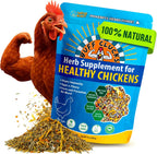 Buff Clucks Herb Supplement for Backyard Chickens - Natural Chicken Treats, Poultry Feed Botanical Mix, Plant-Based Coop Snacks for Daily Wellness, Feather Quality, Egg Production, USA (12 oz)