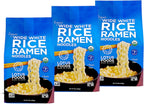 Lotus Foods Wide White Rice Ramen Noodles - Gluten Free & Organic Wide Rice Noodles for Soup Broth & Stir Fry, Wavy Asian Dried Rice Noodles, Vegan Friendly - 10 oz 4 Pack (Pack of 3)