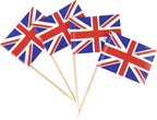 JBCD United Kingdom UK Toothpick Flag British Mini Small Union Jack Cupcake Topper Flags, 200pcs