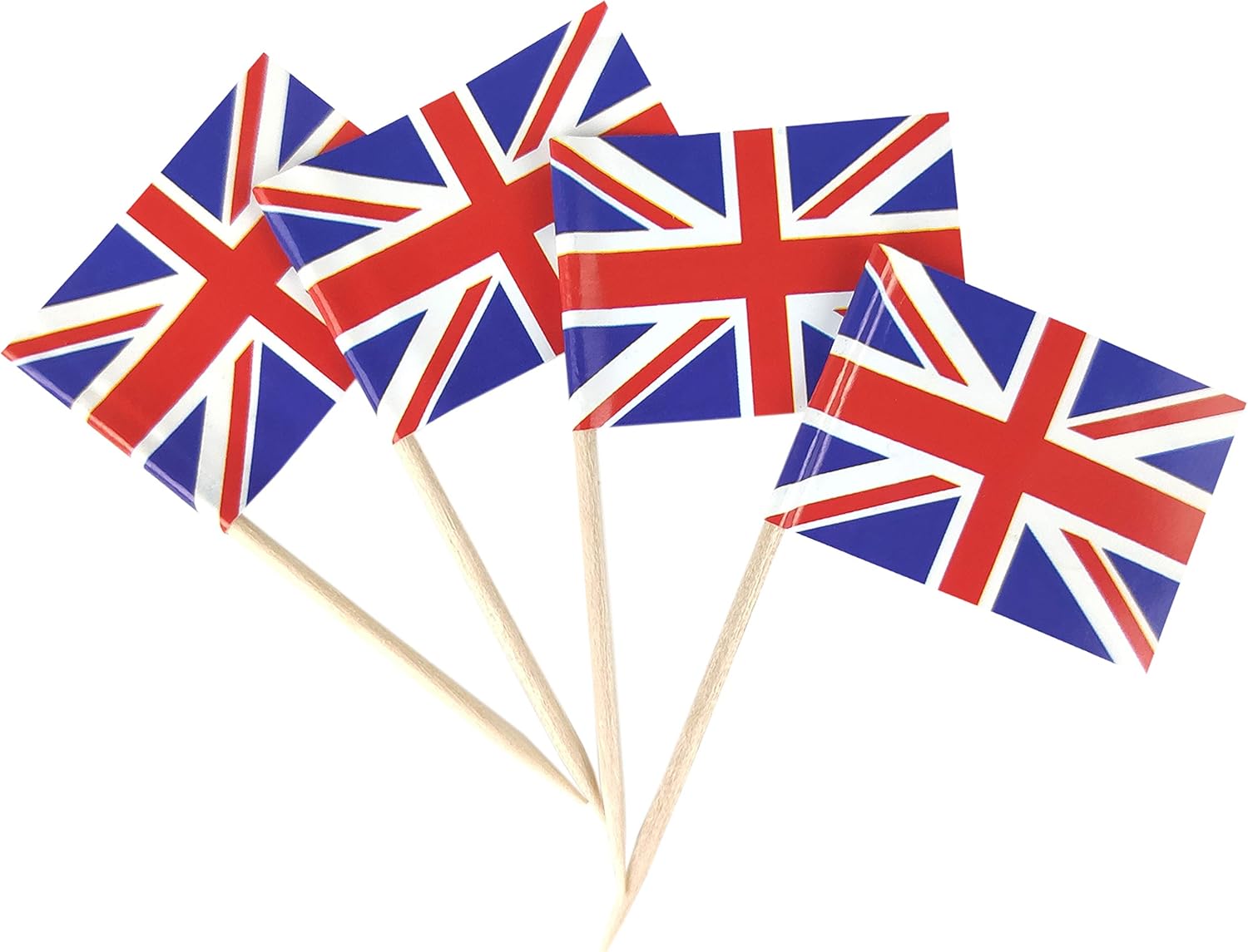 JBCD United Kingdom UK Toothpick Flag British Mini Small Union Jack Cupcake Topper Flags, 200pcs