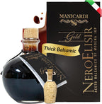 MANICARDI Balsamic Vinegar of Modena PGI - Dense Gold Elisir with Drip-Stop Dispenser Perfect for Snacks, Pasta, Vegetables, Salad Dressings, Meat - Made in Italy, 8.45 Fl Oz (250 ml)