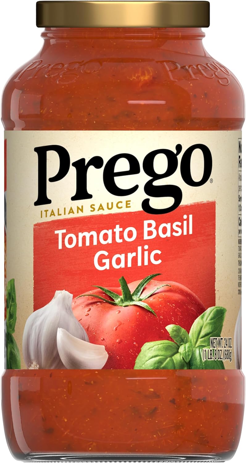Prego Italian Tomato Sauce with Basil & Garlic, 24 oz Jar