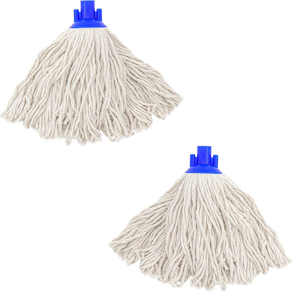 Cotton String Screw on Mop Replacement Head Compatible with All Standard US Threading Pole (Acme 3/4 inch Thread) - 2 PCS