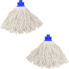Cotton String Screw on Mop Replacement Head Compatible with All Standard US Threading Pole (Acme 3/4 inch Thread) - 2 PCS