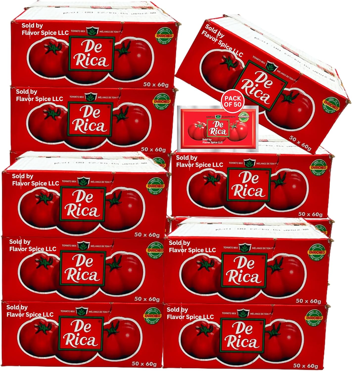 De Rica Tomato Paste 7Og(2.4oz) Pack of 5 (1 BOX (PACK OF 50) 7.5LB (BULK PRICE)