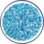 Sentovac Blue and White Nonpareils Sprinkles Edible 2mm Mini Peals Sprinkle for Cake Decorating Sugar Candy Cookie Cupcake Topper Baking Decorations Halloween Christmas Baby Shower Supplies