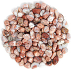1.1lb Natural Crushed Pink Botswana Agate Crystal Tumbled Chips-Healing Crystals Chips Bulk, Crushed Crystal Gemstones for Crafts, Beautiful Package for Gift (Pink Botswana Agate)
