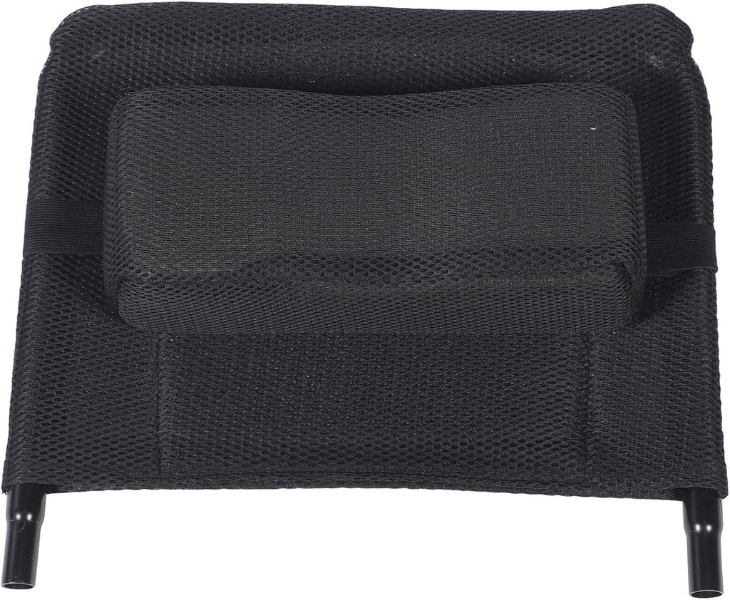 Adjustable Wheelchair Backrest Extension with Headrest – Breathable Mesh Lumbar & Neck Support for Seniors, Post-Surgery Recovery – Fits Most Standard Chairs, Easy Install, Carbon Steel Frame