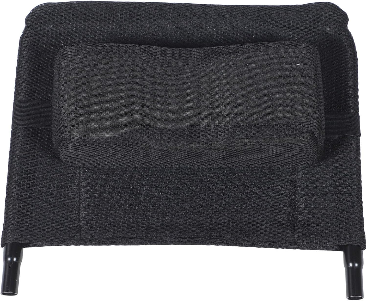 Adjustable Wheelchair Backrest Extension with Headrest – Breathable Mesh Lumbar & Neck Support for Seniors, Post-Surgery Recovery – Fits Most Standard Chairs, Easy Install, Carbon Steel Frame