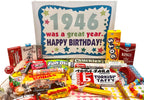 RETRO CANDY YUM ~ 1946 80th Birthday Gift Box of Nostalgic Retro Candy from Childhood for 80 Year Old Man or Woman Born 1946