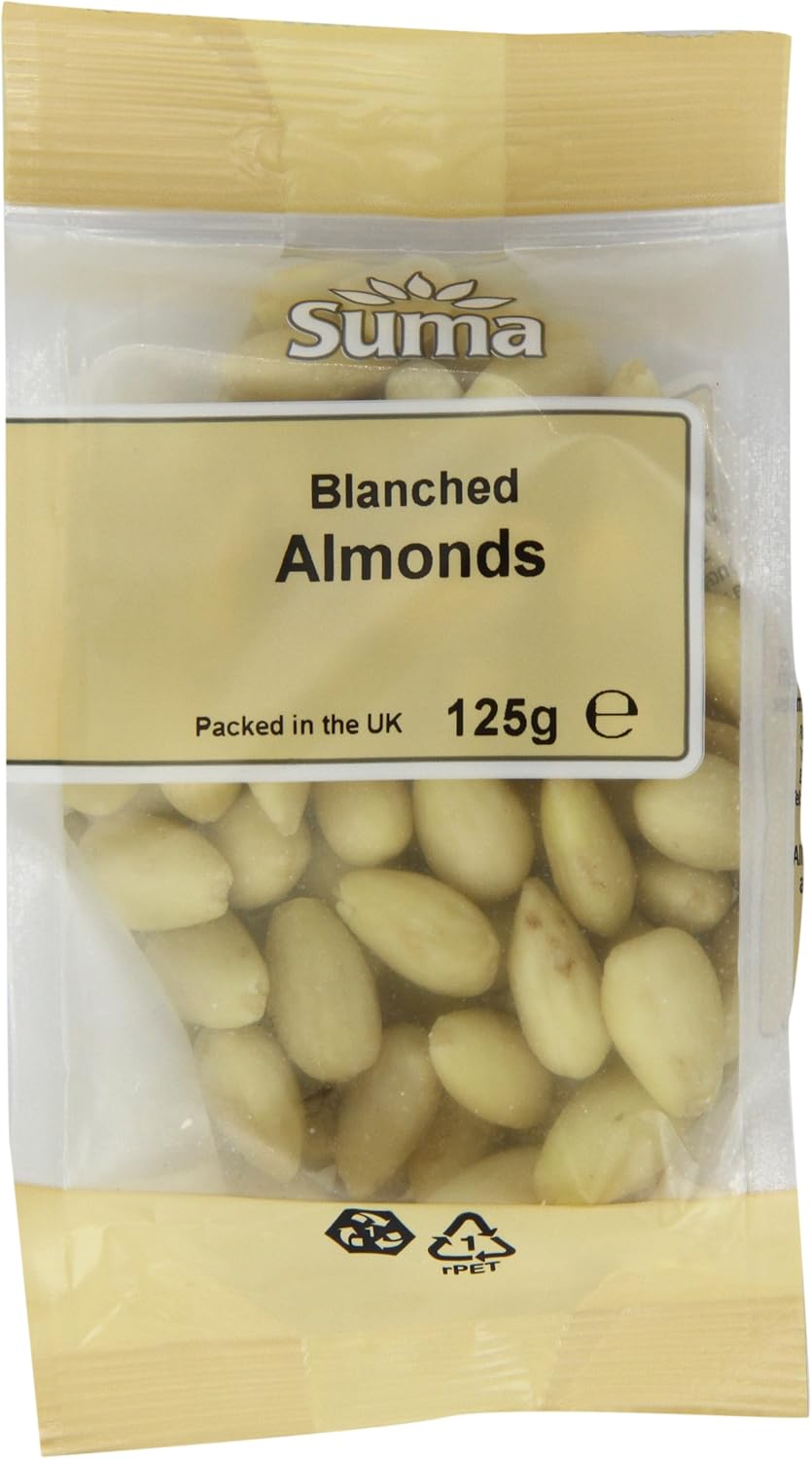 Suma Blanched Almonds 125 g (Pack of 6)