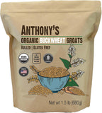 Anthony's Organic Hulled Buckwheat Groats, 1.5lb, Gluten Free, Non GMO