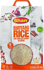 Shan - Extra Long Grain Aged Basmati Biryani Rice (10 Lbs), Premium Grade