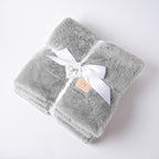 Joy Blankets Luxury Faux Fur Baby Blanket – Premium Non-Toxic Gift for Newborn & Toddler – Oeko-TEX Certified, Shed-Free, Machine Washable 30"x36" (Pacific Fog Grey)