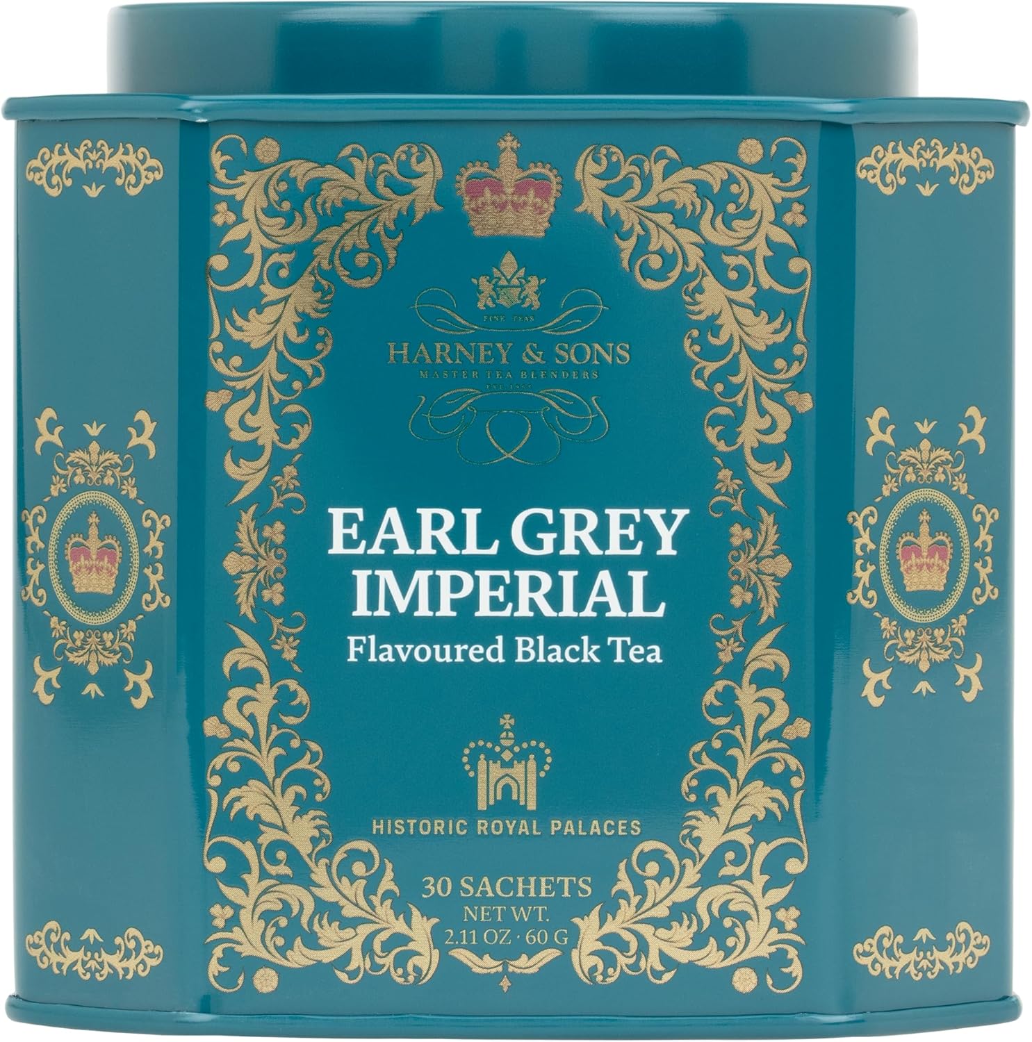 Harney & Sons HRP Earl Grey Tea, 30 Sachets, HRP Earl Grey Imperial (Tin Design May Vary)