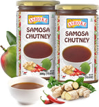 Ashoka Medium Spiced Samosa Chutney | Made with Dry Mango Slices & Coriander Powder | Authentic Indian Recipe | Vegan | Kosher | Great for Veggies and Proteins | Pack of 2