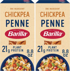 Barilla Chickpea Penne Pasta, 8.8 oz - Vegan, Gluten Free, Non GMO & Kosher - Made with Plant Based Protein (Pack of 2)