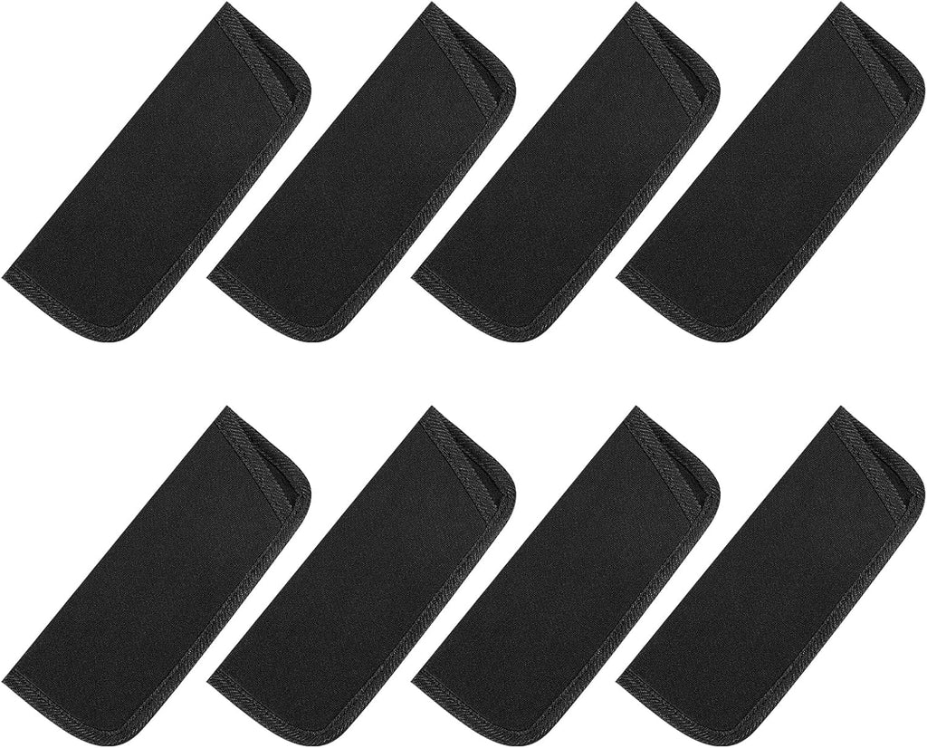 8 Pcs Slip in Eyeglasses Cases Soft Protective Glasses Cases Black Travel Sunglasses Pouch Fabric Spectacle Reading Glasses Sleeve Holder Cloth Eyewear Bag for Women Men Kids