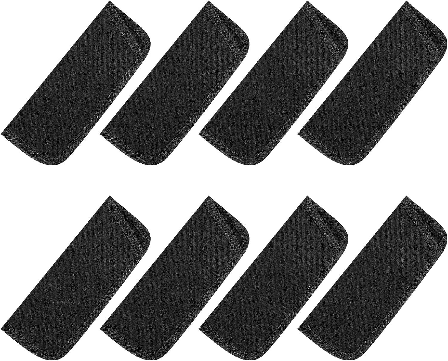 8 Pcs Slip in Eyeglasses Cases Soft Protective Glasses Cases Black Travel Sunglasses Pouch Fabric Spectacle Reading Glasses Sleeve Holder Cloth Eyewear Bag for Women Men Kids