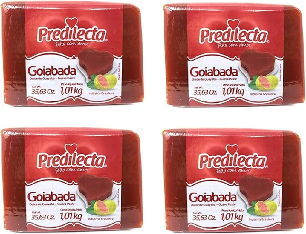 Predilecta - Guava Paste w/ Fruit Pieces - 35.27 Oz (PACK OF 04) | Goiabada Cascão - 1000g