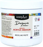 Handy Art Modeling Paste, 16 oz, Opaque White Finish, Creates 3D Sculptural Texture & Impasto Effects, Artist Quality Medium Dries Hard & Sandable, Certified Safe & AP Non-Toxic, Made in USA
