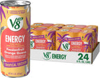 V8 +Energy Passionfruit Orange Guava Juice Energy Drink, 8 fl oz Can (24 Pack)